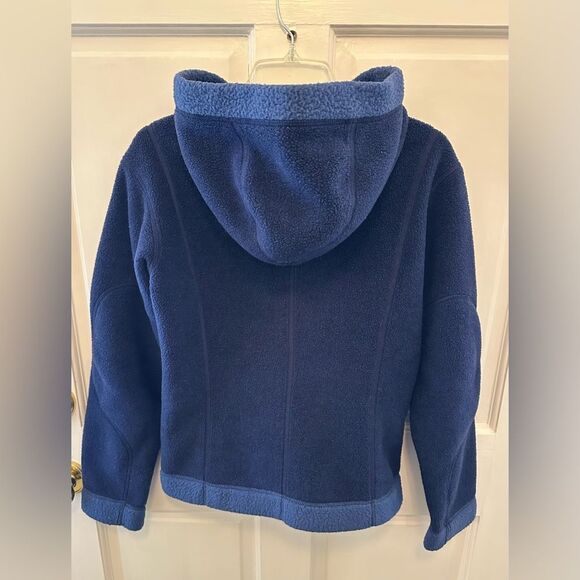 Patagonia Zip Up Synchilla Sherpa Jacket with Hood Blue Medium - Picture 2 of 3